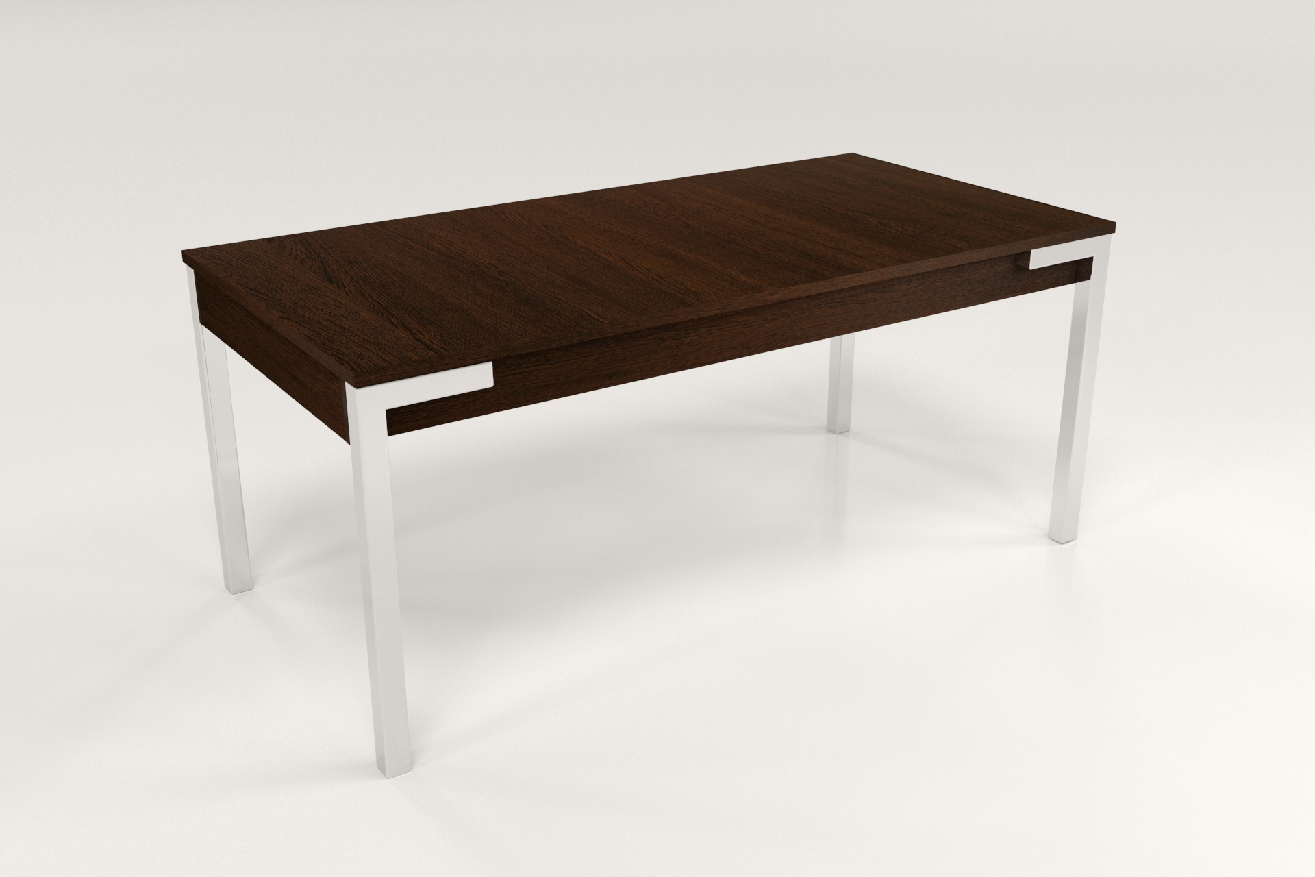 06 Mesa Capri fija cromada Wengue.
