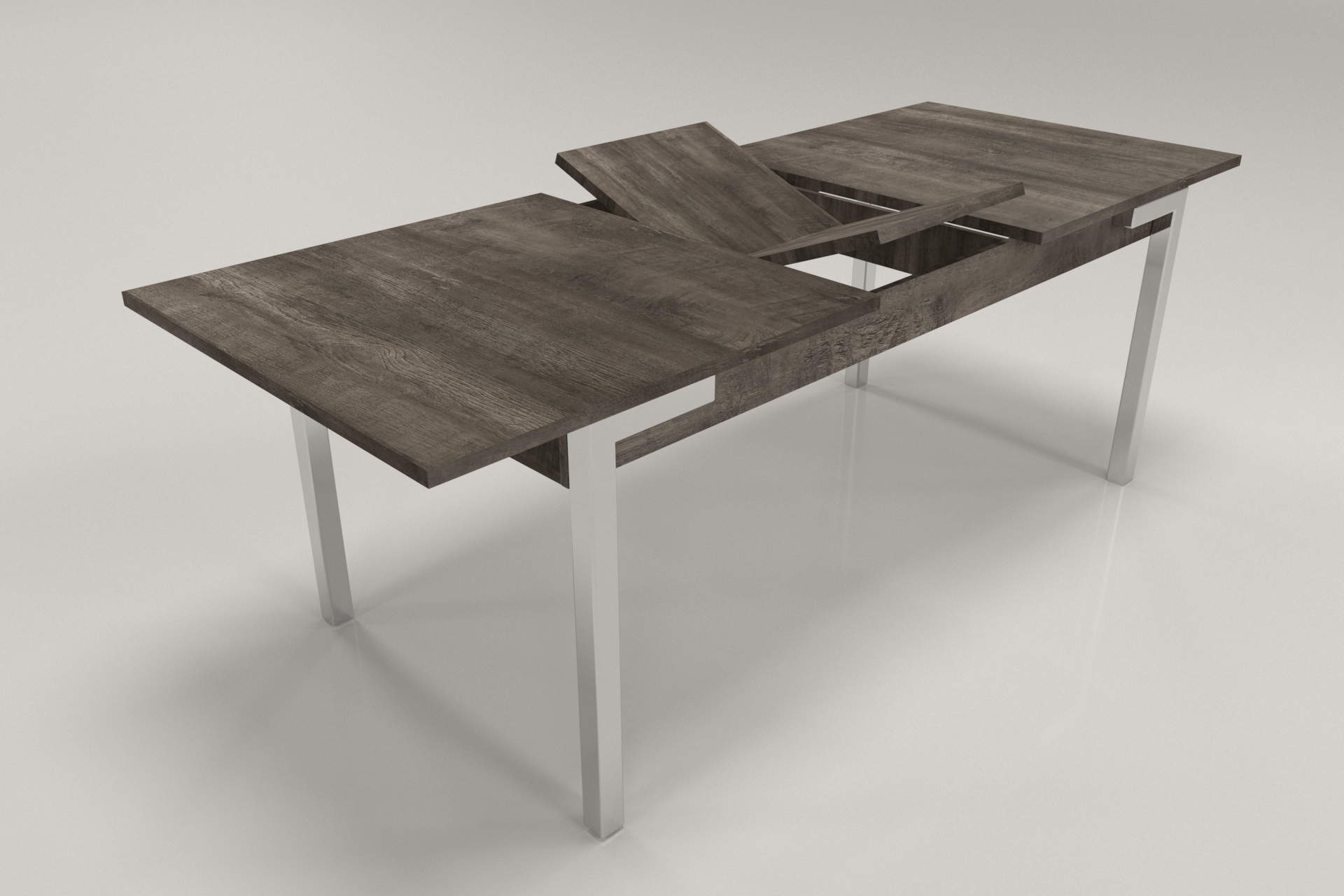 Mesa Capri extensible cromada Terrarum