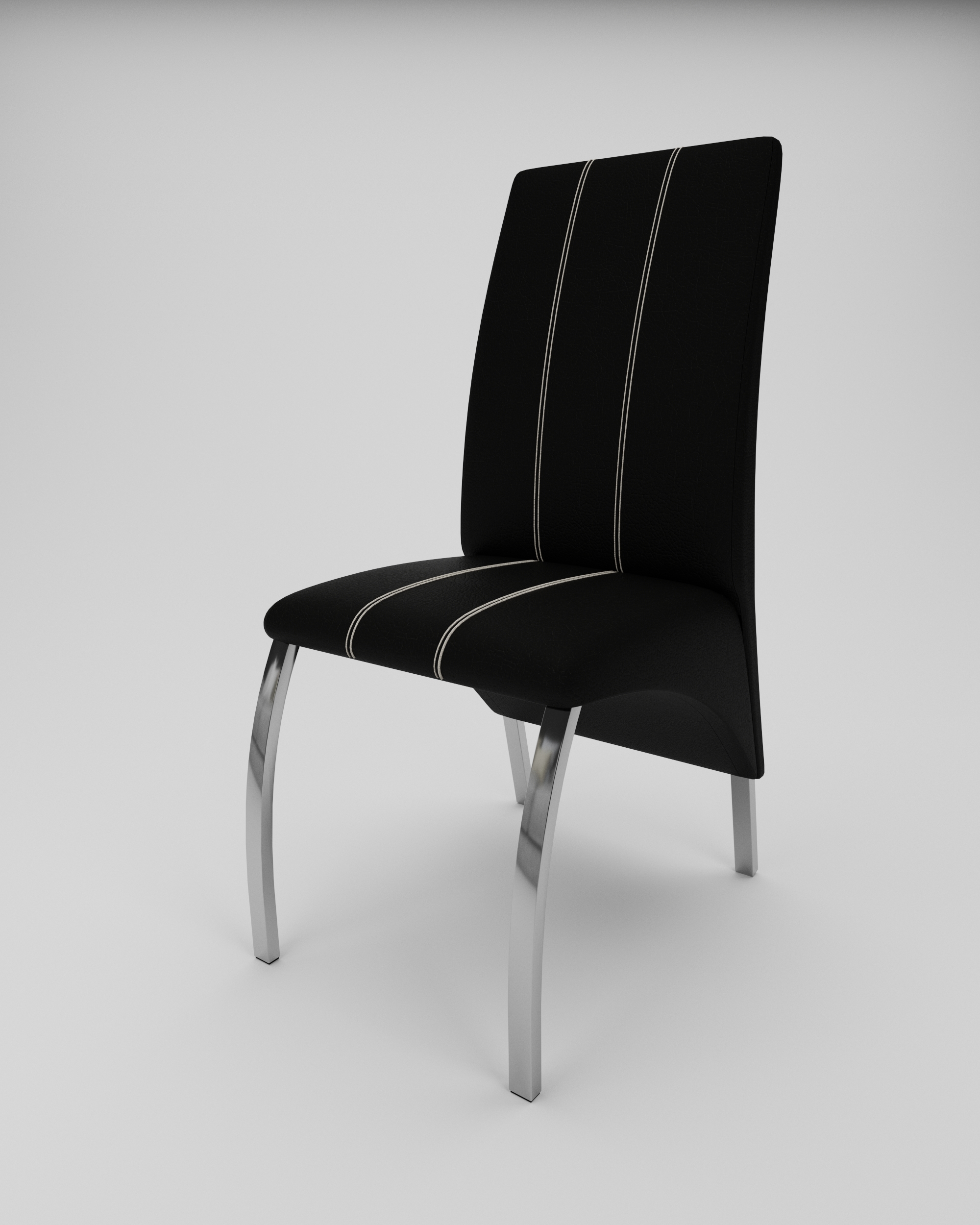 SILLA GABBIANO ECO CUERO NEGRO