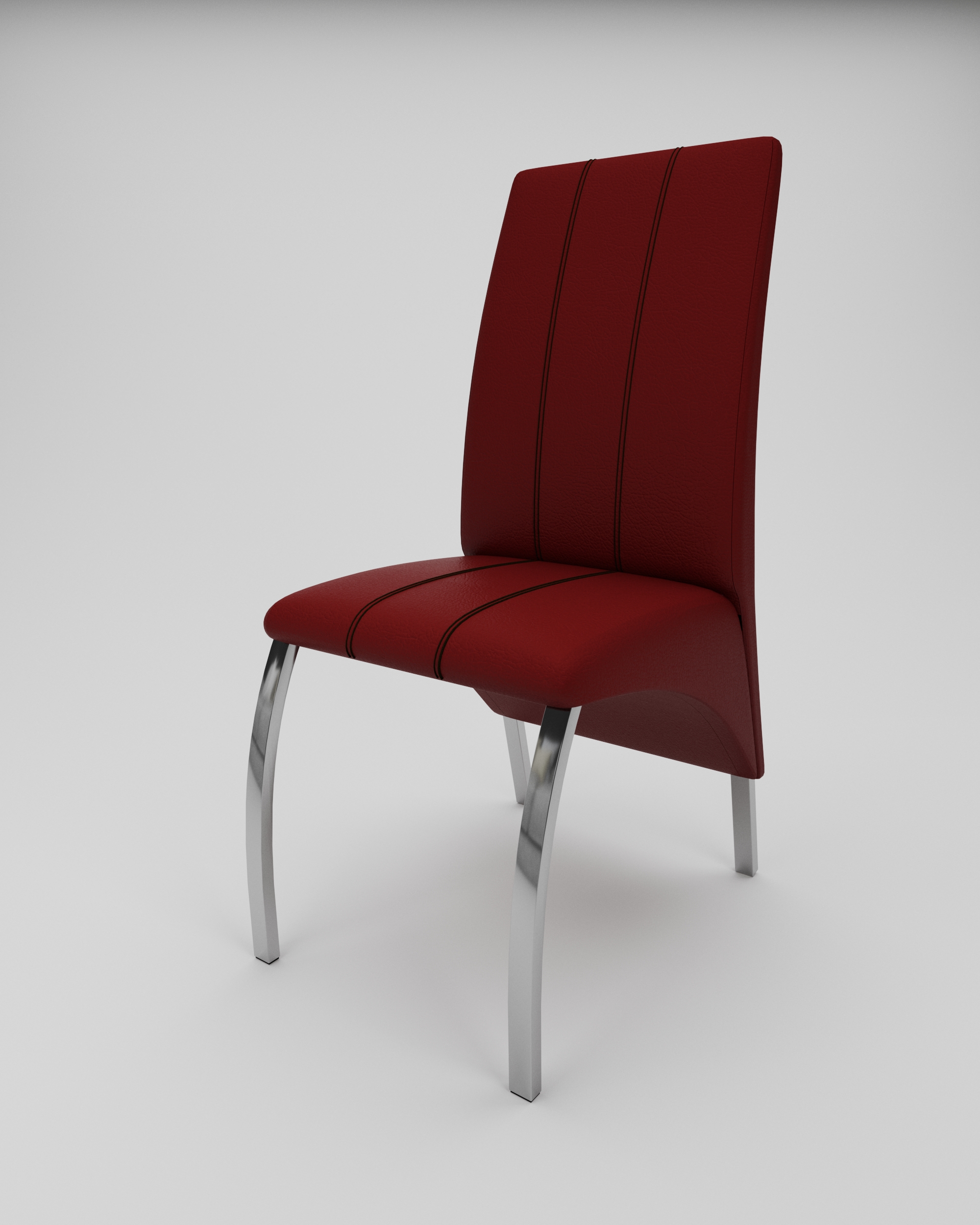 SILLA GABBIANO ECO CUERO ROJO